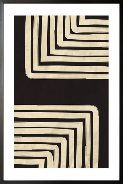 Black and beige art 11 poster