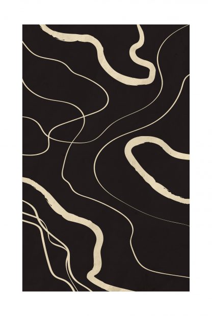 Black and beige art 14 poster