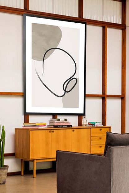 lines and shape no. 1 poster in interior