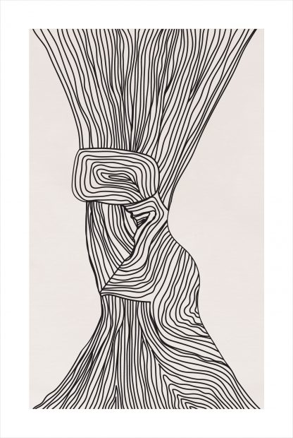 Abstract doodle lines poster
