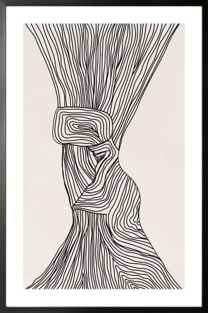 Abstract doodle lines poster