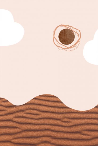 Graphical desert scenery poster