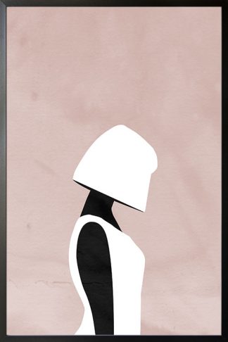 Minimal Short hair lady poster