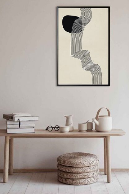 Graphical lines and shape no. 2 poster in interior