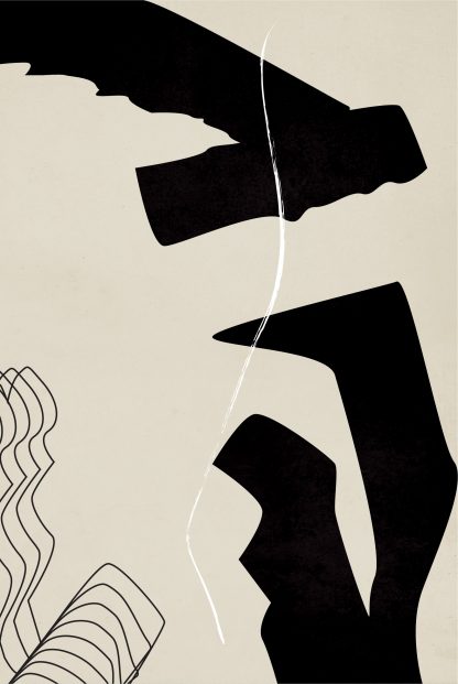 Graphical lines and shape no. 5 poster