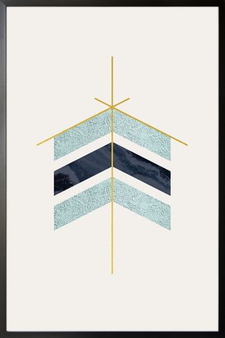 Geometric art arrow with texture poster