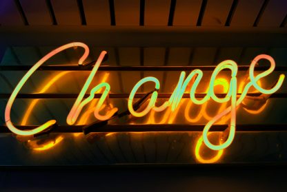 Neon change sign poster