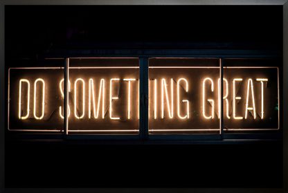 Neon Do something great poster
