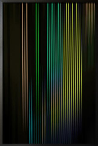 Neon vertical shade green color poster