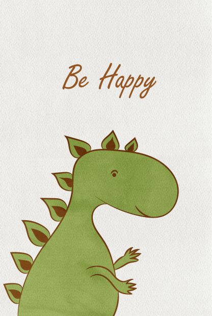 Dino Be happy poster