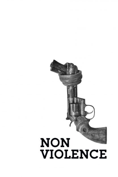 Non violence gun aesthetic poster