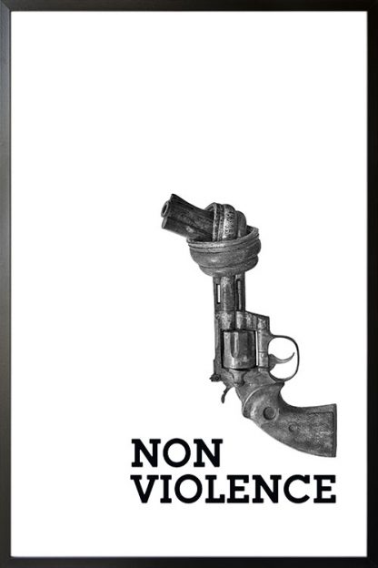 Non violence gun aesthetic poster