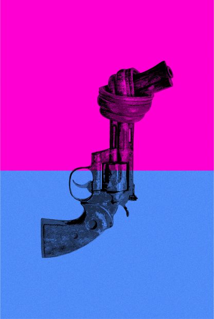 Non violence pop art feeling poster
