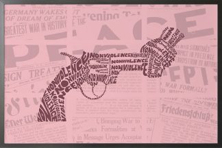 Non violence typography art poster