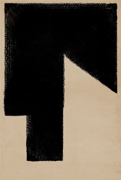 Mid Century art shape Black print no. 1 poster