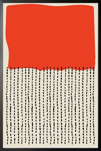 Modern abstract Orange black poster