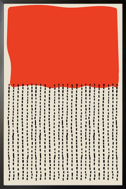 Modern abstract Orange black poster