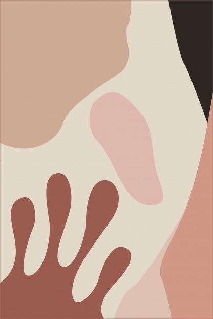 Shade of pink art shapes no. 1 poster