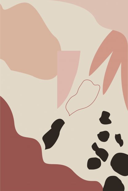 Shade of pink art shapes no. 2 poster