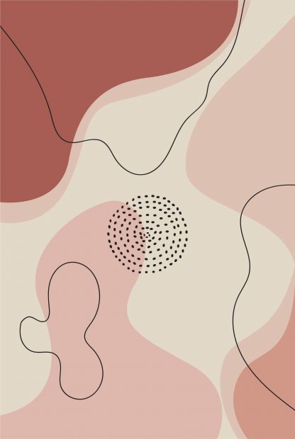 Shade of pink art shapes no. 4 poster