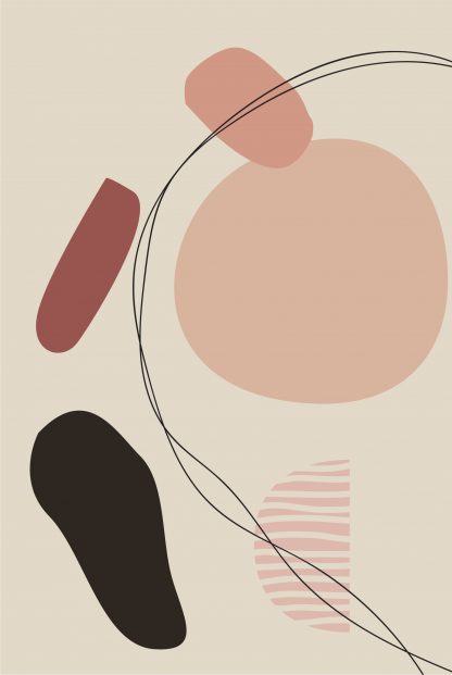 Shade of pink art shapes no. 6 poster