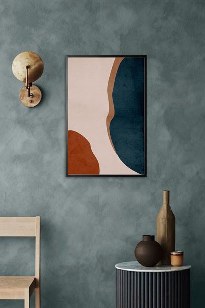 Modern textured Prints no. 1 poster in interior
