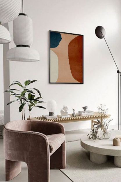 Modern textured Prints no. 2 poster in interior