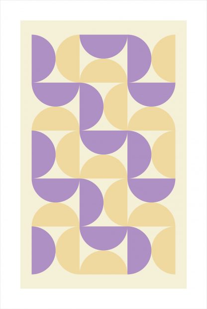Violet tone half circle poster