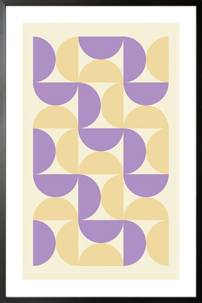 Violet tone half circle poster