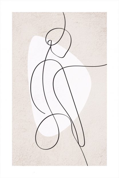 Abstract figure of a women and shape poster