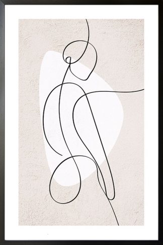 Abstract figure of a women and shape poster