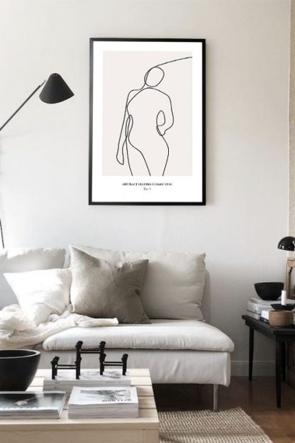 Abstract figure Collection no 1 poster in interior