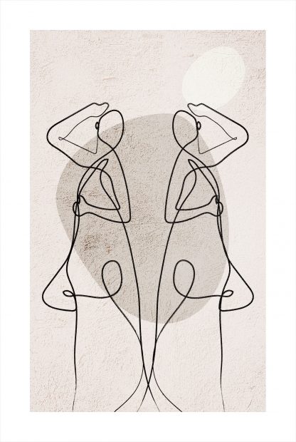 Abstract figure reflection and shapes poster