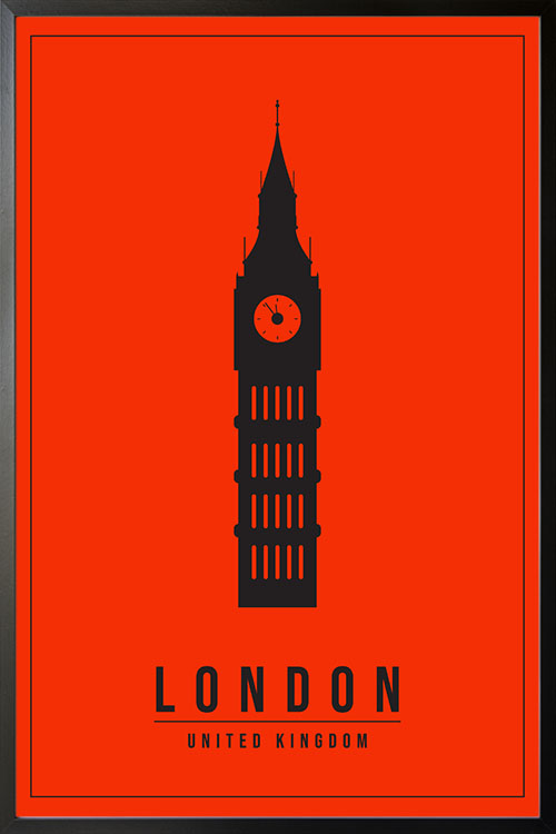 Minimal London United kingdom poster
