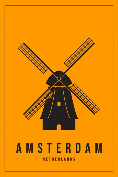 Minimal Amsterdam netherlands poster