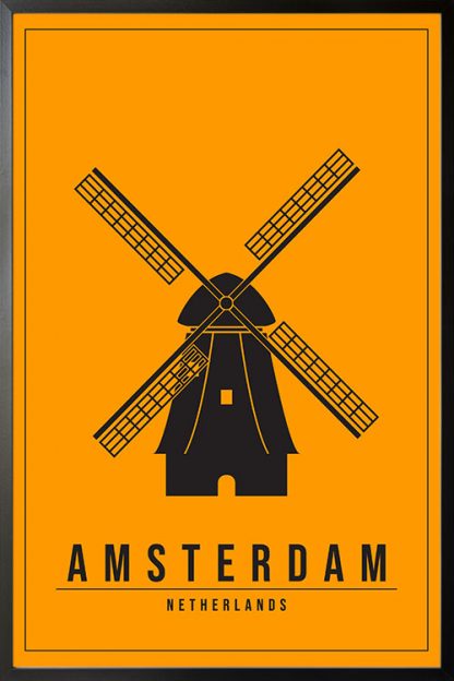 Minimal Amsterdam netherlands poster