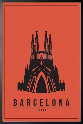 Minimal Barcelona Spain poster