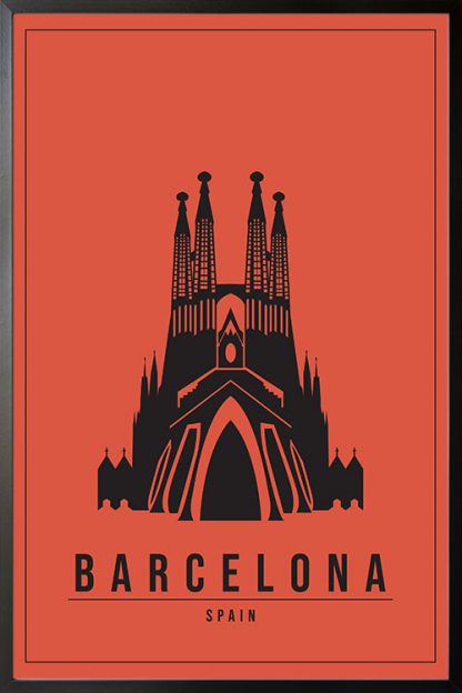Minimal Barcelona Spain poster