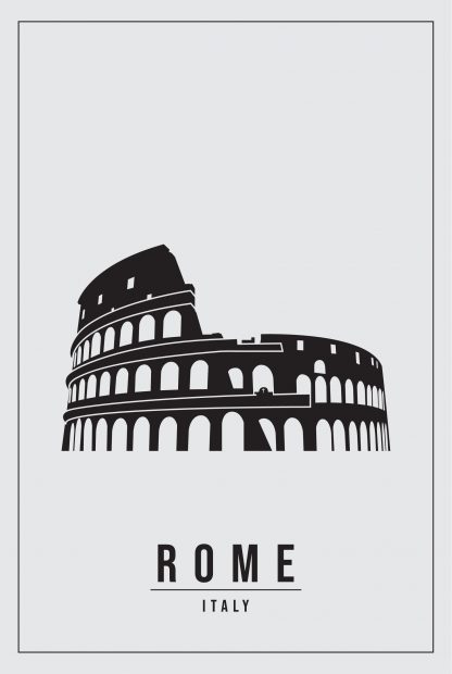 Minimal Rome Italy poster