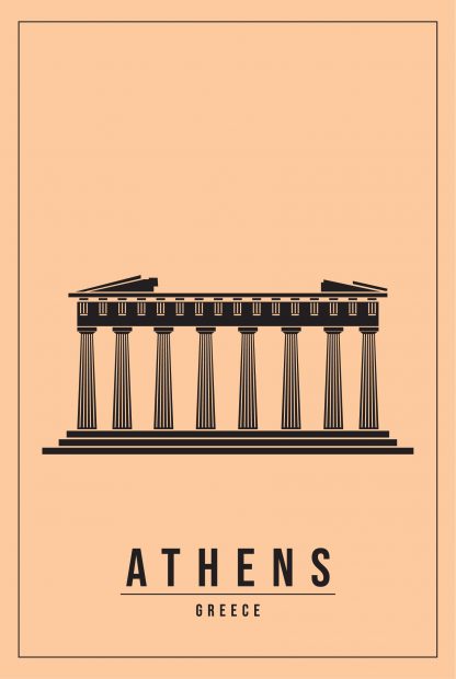 Minimal Athen Greece poster