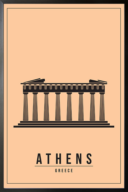 Minimal Athen Greece poster