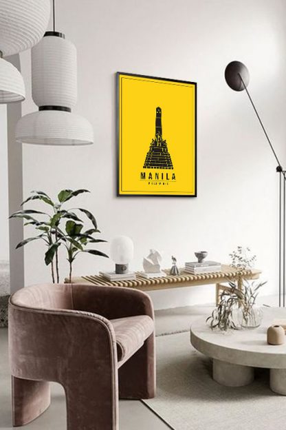 Minimal Manila Philippines poster in interior