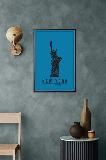 Minimal New york United States poster in interior