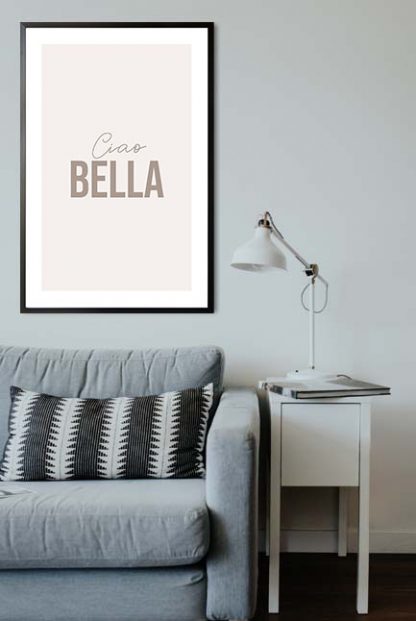 Ciao Bella poster in interior