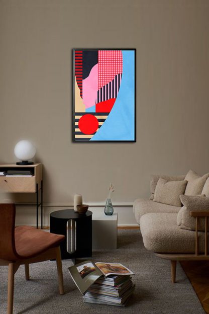 Abstract Collage no. 5 poster in interior