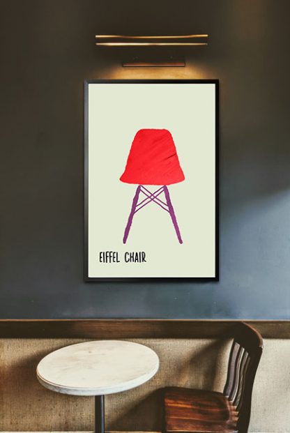 Eiffel chair poster in interior