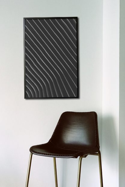 White lines poster in interior
