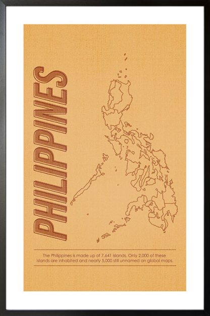 Philipines map and text poster
