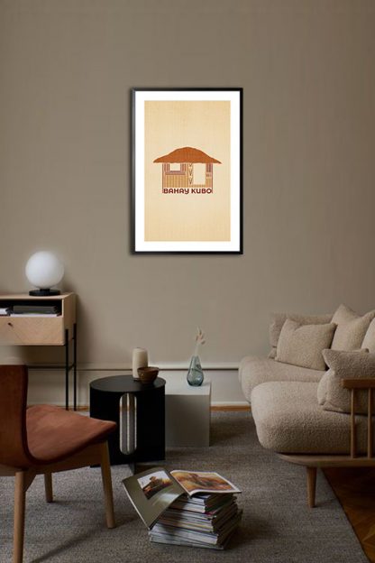 Bahay kubo minimal poster in interior