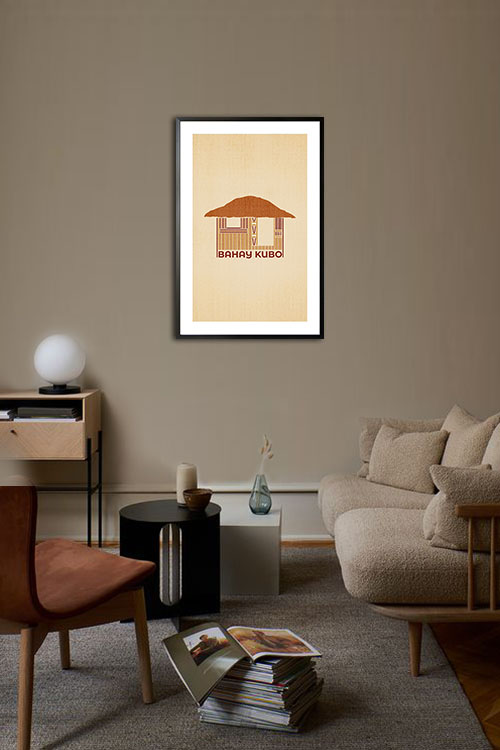 Bahay kubo minimal poster in interior